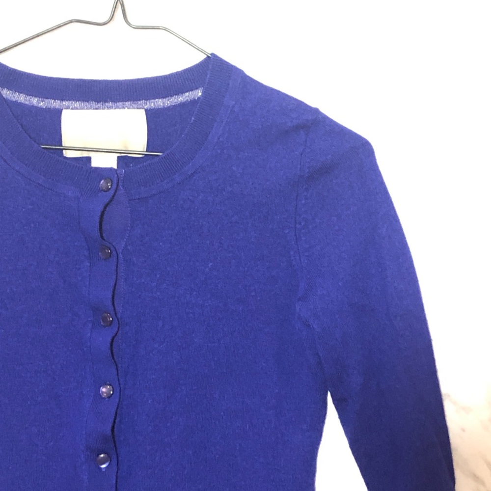 Banana Republic Royal Blue Button-Up Cardigan - Picture 2 of 7